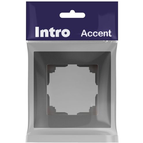 Рамка 1-м СП Accent 6-501-07 графит Intro Б0063756