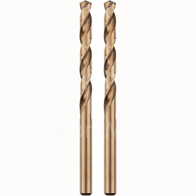 Сверло по металлу 3мм &amp;quot;Кобальт&amp;quot; (сталь HSS-Co 5% M35 P6M5K5) (уп.2шт) DIN 338 Rexant 91-0502