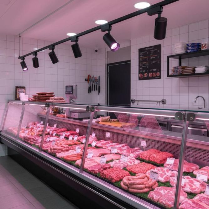 Светильник светодиодный трековый PTR 0730 Food Meat 30Вт IP40 24град. BL черн. Pro+ JazzWay 5026605