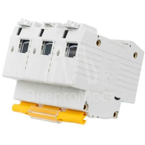 Выключатель автоматический модульный 3п C 63А 10кА ВА47-100 IEK MVA40-3-063-C