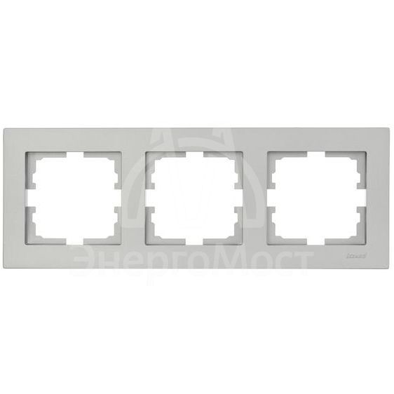 Рамка 3-местн. горизонт. VESNA платина LEZARD 742-3500-148