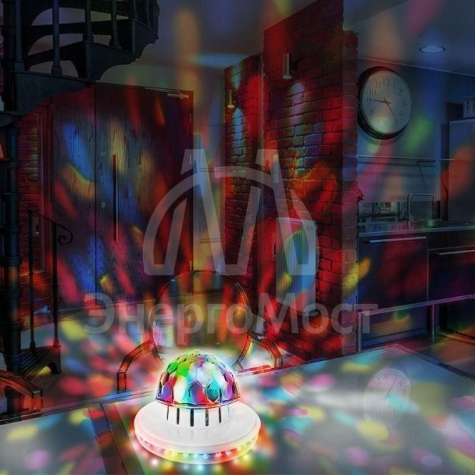 Диско-лампа &amp;quot;Летающая тарелка&amp;quot; 36LED 230В NEON-NIGHT 601-256