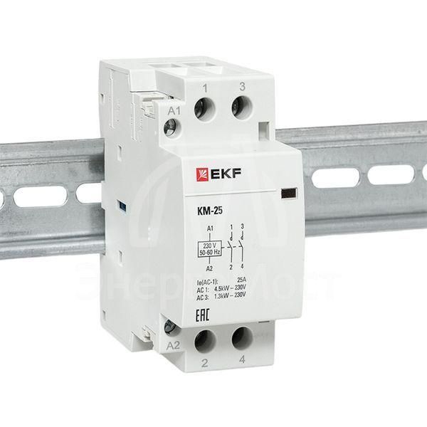 Контактор модульный КМ 25А 2NО (2 мод.) EKF km-2-25-20