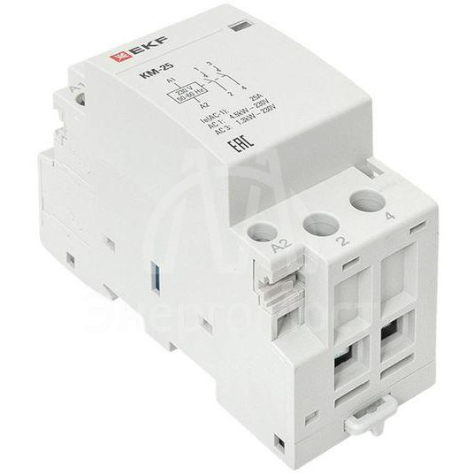 Контактор модульный КМ 25А 2NО (2 мод.) EKF km-2-25-20