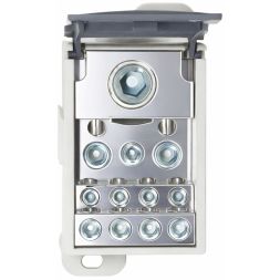 Блок распределительный винтовой зажим 1х185кв.мм 2х35кв.мм 5х16кв.мм 4х10кв.мм DKC POD-400