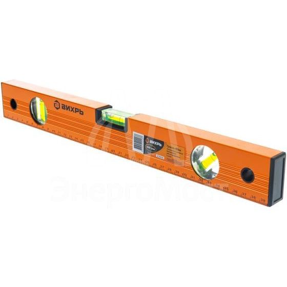 Уровень алюминиевый 400мм фрезерованный 3 глазка Вихрь 73/11/4/1