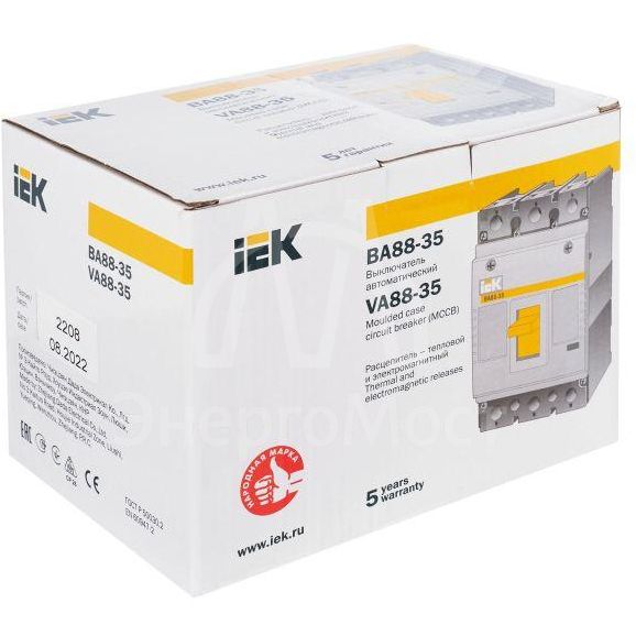 Выключатель автоматический 3п 200А 35кА ВА 88-35 IEK SVA30-3-0200