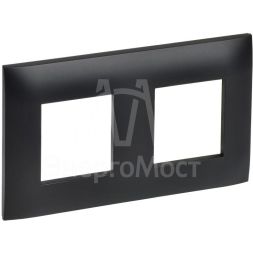 Рамка 2-м SKANDY SK-F02Bl черн. IEK SK-M22-K02