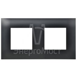 Рамка 2-м SKANDY SK-F02Bl черн. IEK SK-M22-K02