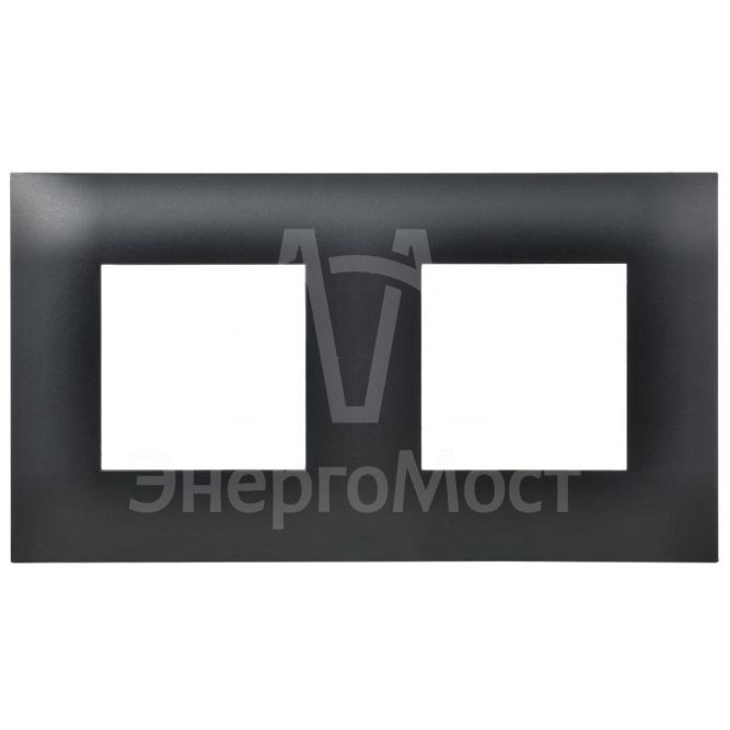 Рамка 2-м SKANDY SK-F02Bl черн. IEK SK-M22-K02