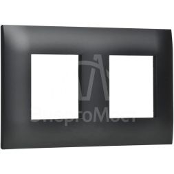 Рамка 2-м SKANDY SK-F02Bl черн. IEK SK-M22-K02