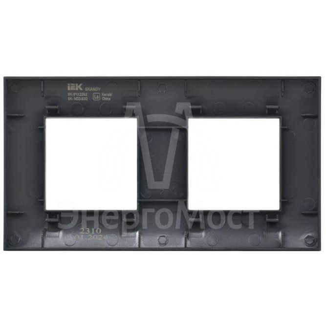 Рамка 2-м SKANDY SK-F02Bl черн. IEK SK-M22-K02