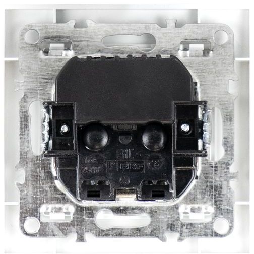 Розетка 1-м СП Минск 16А IP20 с заземл. защ. шторки с 2-мя заряд. устройствами USB 2.1А бел. EKF ERR16-028-100-2USB