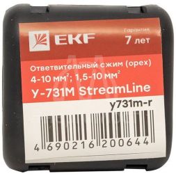 Сжим ответвительный У-731М (4-10/1.5-10кв.мм) (орех) StreamLine розн. стикер EKF y731m-r