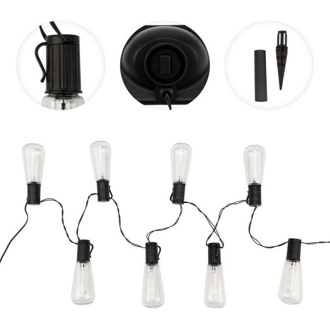 Светильник светодиодный "Капсула Времени" LED 3.8 м с выносной солнечной панелью 2м и аккумул. IP65 2 режима работы: мигание и постоянное теплое бел. Свечение Lamper 602-238