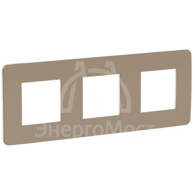 Рамка 3-м UNICA STUDIO песочн./бел. SchE NU280626