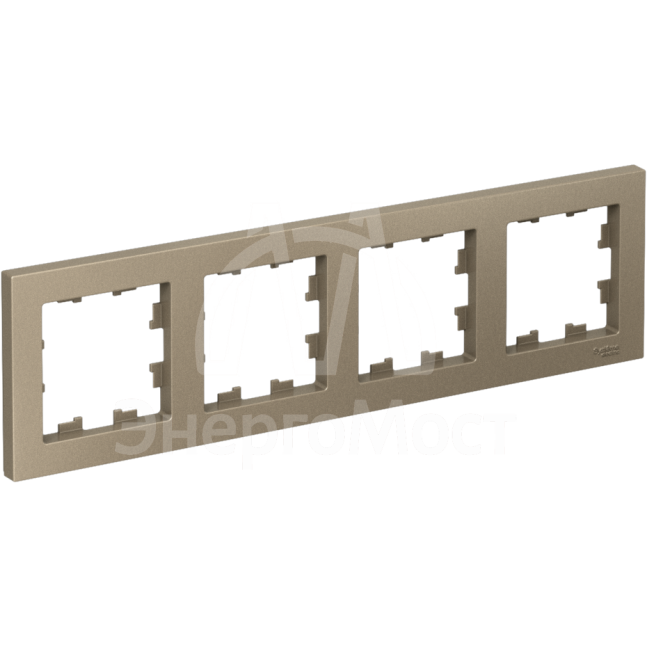 Рамка 4-м AtlasDesign универс. шампань SchE ATN000504