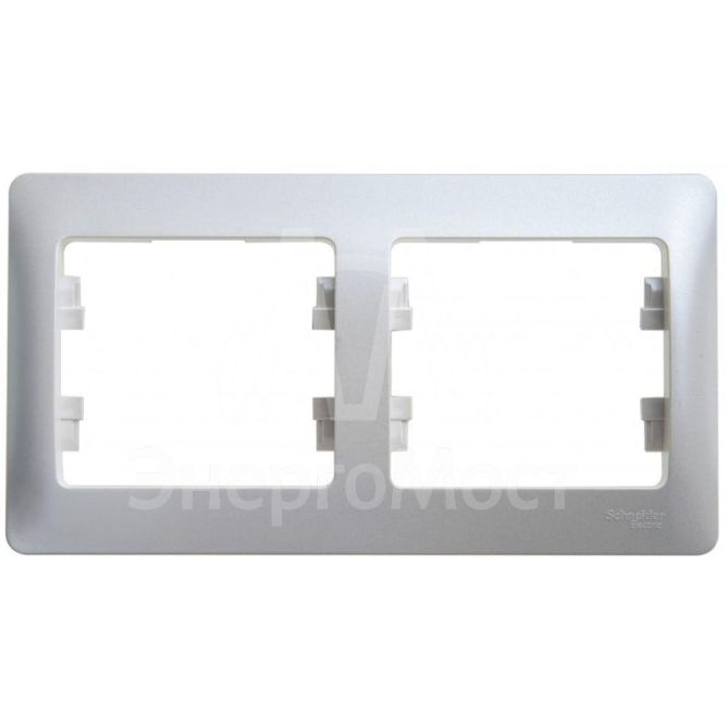Рамка 2-м Glossa горизонт. перламутр SchE GSL000602