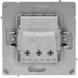 Розетка силовая KANT 2P+E без шторки бел. песок DKC 7010033