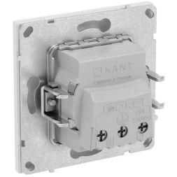 Розетка силовая KANT 2P+E без шторки бел. песок DKC 7010033