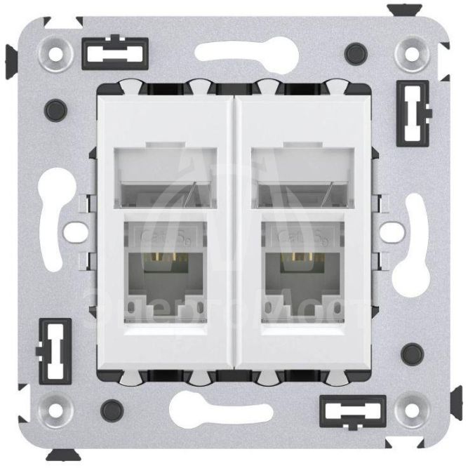 Розетка 2-м RJ-45 СП кат.5e Avanti &amp;quot;Белое облако&amp;quot; DKC 4400464