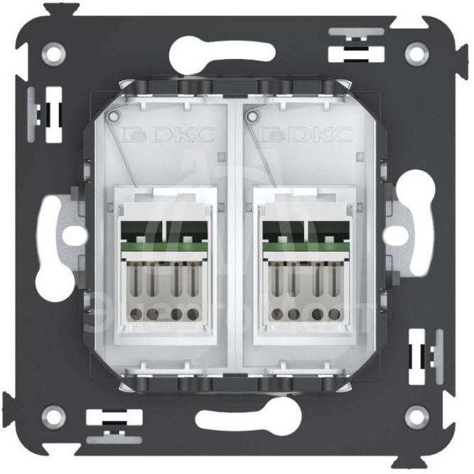 Розетка 2-м RJ-45 СП кат.5e Avanti &amp;quot;Белое облако&amp;quot; DKC 4400464