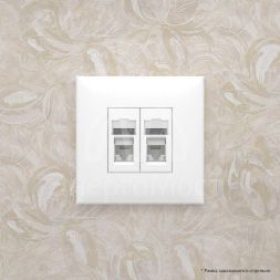 Розетка 2-м RJ-45 СП кат.5e Avanti &amp;quot;Белое облако&amp;quot; DKC 4400464
