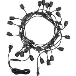 Гирлянда &amp;quot;Белт Лайт&amp;quot; 10м шаг 50см 20 подвесных патронов IP65 провод черн. каучук Neon-Night 331-335