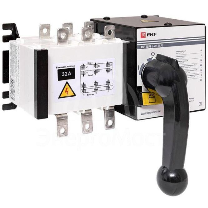Устройство автоматического ввода резерва АВР 3п 32А 230В ТСР1 PROxima EKF ats-tsr1-32A-3p-pro