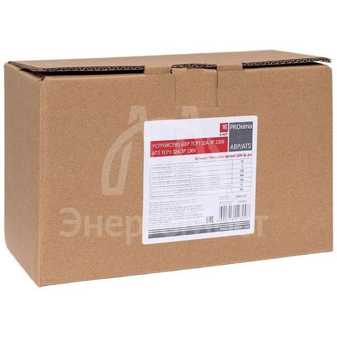 Устройство автоматического ввода резерва АВР 3п 32А 230В ТСР1 PROxima EKF ats-tsr1-32A-3p-pro