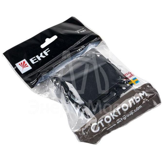 Механизм выключателя 1-кл. Стокгольм 10А черн. PROxima EKF EZV10-021-10