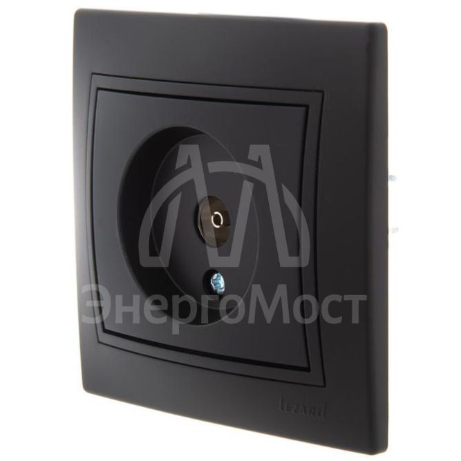 Розетка телевизионная проходная TV СП Mira черн. бархат LEZARD 701-4242-129