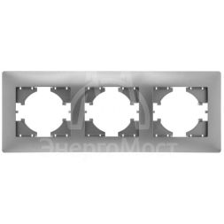 Рамка 3-м Bravo серебр. GUSI С1030-004