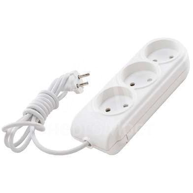 Удлинитель 3х2м без заземл. 10А защ. шторки Makel N3010031