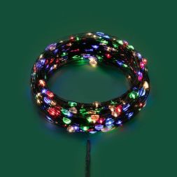Гирлянда светодиодная Роса с контроллером 50м 500 LED мультиколор IP20 230В зел. провод Neon-Night 303-289