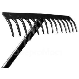 Грабли прямые Вихрь 14 зубьев, сталь, с металлическим черенком