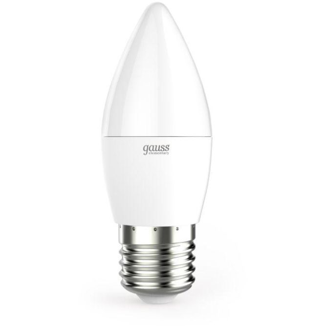 Лампа светодиодная Elementary 6Вт свеча 4100К бел. E27 450лм 180-240В Gauss 33226