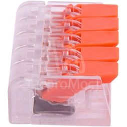 Клемма универсальная компактная 5-прoводная до 4.0кв.мм (уп.5шт) Rexant 07-5210