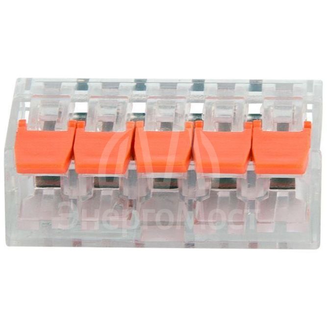 Клемма универсальная компактная 5-прoводная до 4.0кв.мм (уп.5шт) Rexant 07-5210