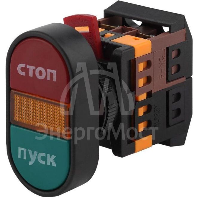 Кнопка APBB-22N &amp;quot;Пуск-Стоп&amp;quot; d22мм неон/240В 1з+1р (10/400/3200) ЭРА Б0045625