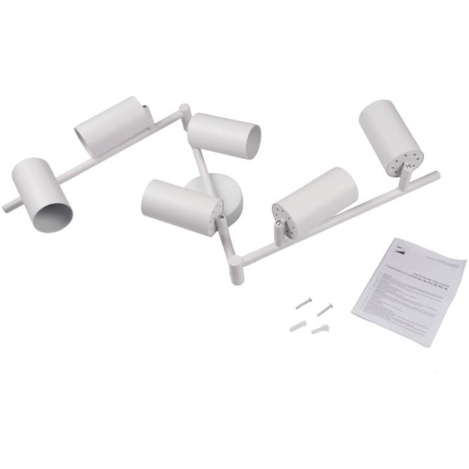 Светильник PCL-0606 6xGU10 IP20 230В WH настен./потолочн. декор. под лампу JazzWay 5066786