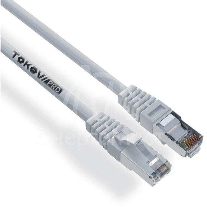 Патч-корд кат.5Е F/UTP 24 AWG LSZH 15м TOKOV PRO TOKOV Eletrcic TKP-PC06-5EF-CULSZH-15M