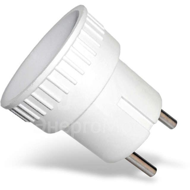 Адаптер-переходник без заземл. 6А 250В (еврослот) бел. UNIVersal А109