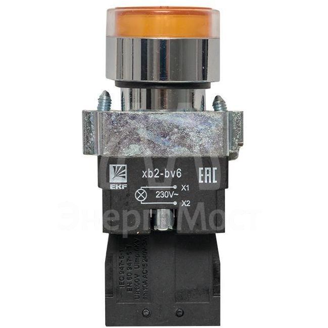Кнопка BA51 с подстветкой 230В желт. NO PROxima EKF xb2-bw51-230