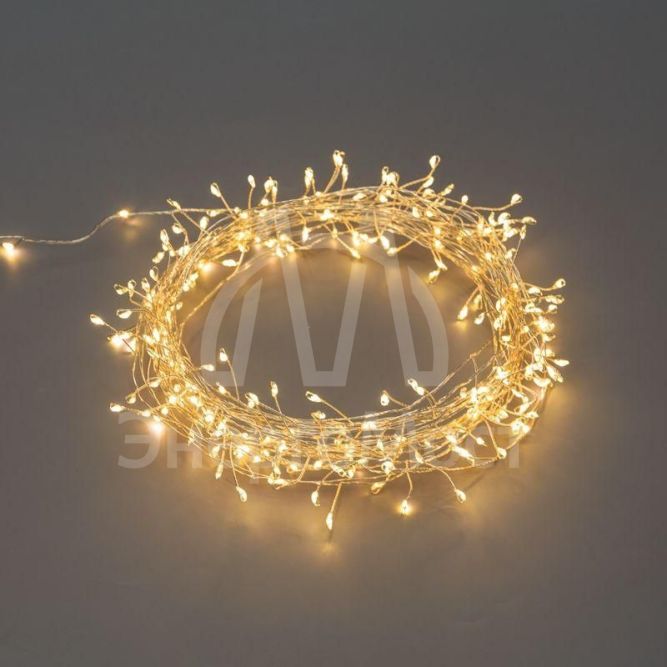 Гирлянда роса &amp;quot;Фейерверк&amp;quot; с контроллером 10м 250 LED теплый бел. на катушке Neon-Night 303-436