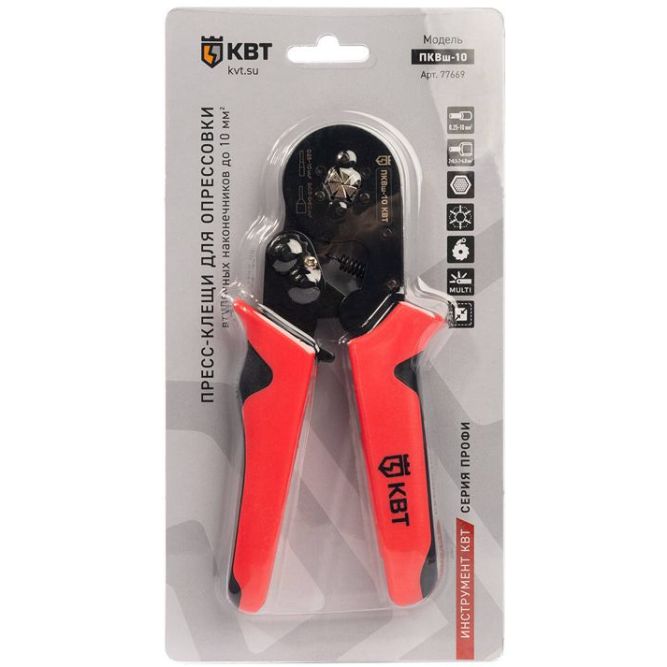 Пресс-клещи шестигранные ПКВш-10 КВТ 77669