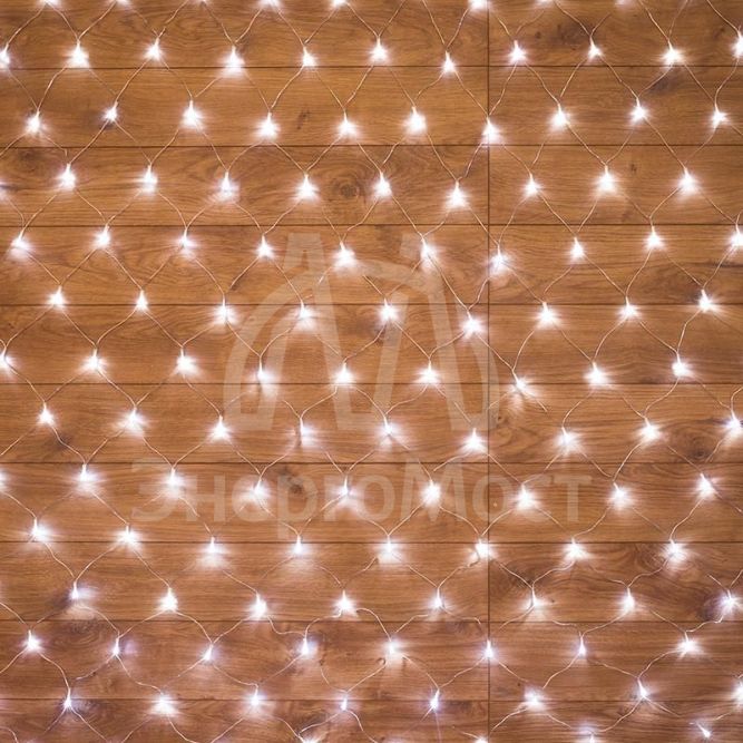 Гирлянда &amp;quot;Сеть&amp;quot; с контроллером 1.8х1.5м 180LED тепло-бел. прозр. провод 15Вт 220В IP20 NEON-NIGHT 215-135