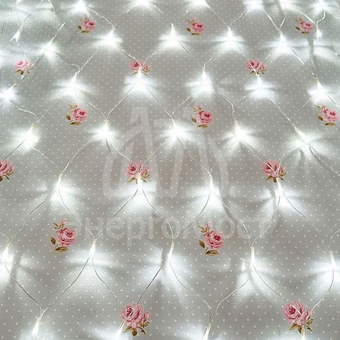 Гирлянда &amp;quot;Сеть&amp;quot; с контроллером 1.8х1.5м 180LED тепло-бел. прозр. провод 15Вт 220В IP20 NEON-NIGHT 215-135