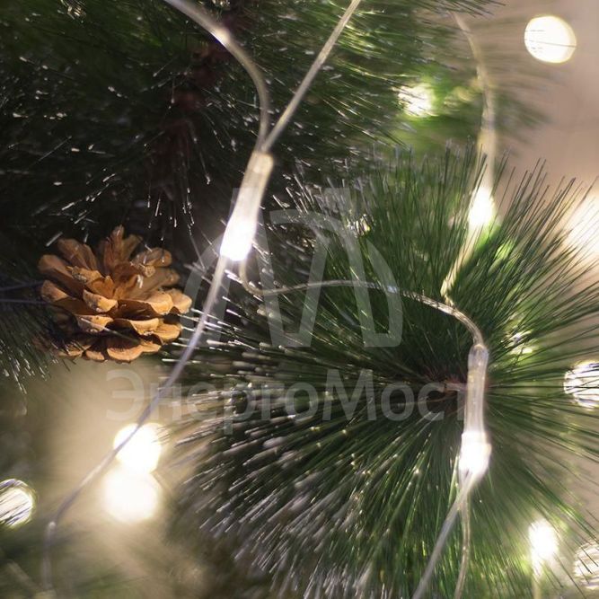 Гирлянда &amp;quot;Сеть&amp;quot; с контроллером 1.8х1.5м 180LED тепло-бел. прозр. провод 15Вт 220В IP20 NEON-NIGHT 215-135