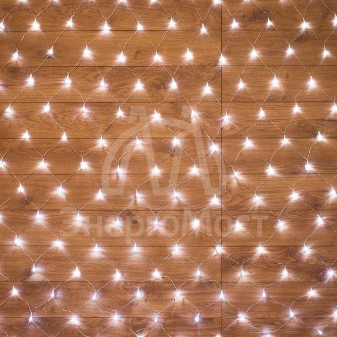 Гирлянда &amp;quot;Сеть&amp;quot; с контроллером 1.8х1.5м 180LED тепло-бел. прозр. провод 15Вт 220В IP20 NEON-NIGHT 215-135